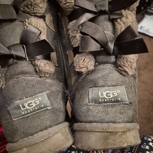 UGG Gray Boots with Bows